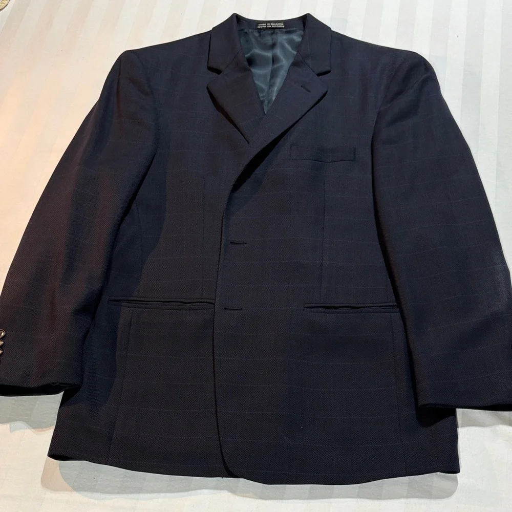 J Ferrar Navy Men's Blazer Sport Coat Suit Jacket 42R